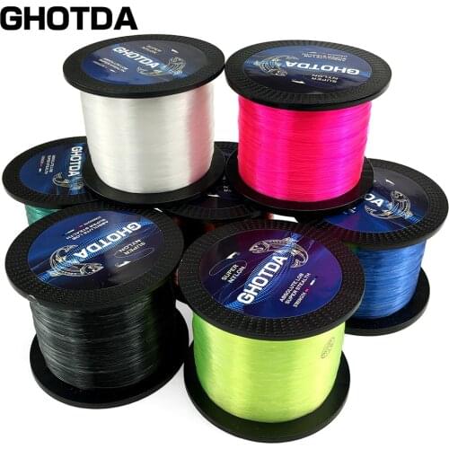 GHOTDA Nylon Fishing Line 100M Japanese Durable Sea Fishing Line 0.8-8.0 Super Strong Monofilament Thread Line
