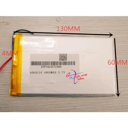 Best battery brand 1PCS 3.7 V tablet battery 4060130 tablet battery 4800 mah mobile power