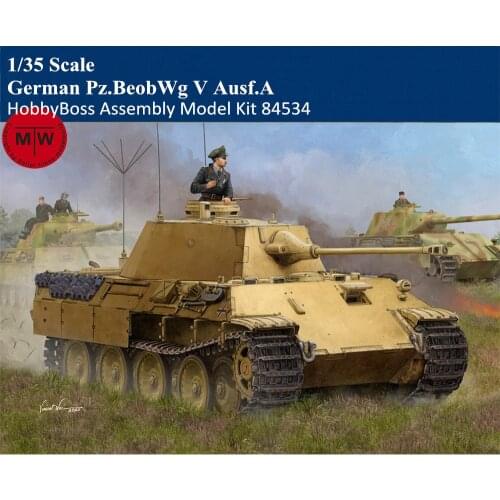 HobbyBoss 84534 1/35 Scale German Pz.BeobWg V Ausf.A Military Plastic Tank Assembly Model Kit