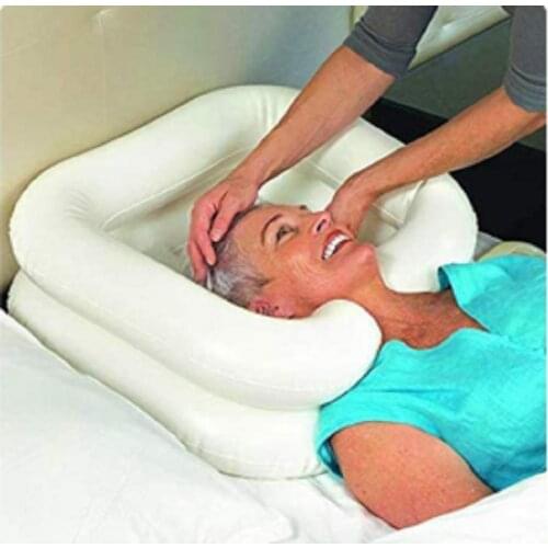 Portable Shampoo Basin Tub Elderly Care Conditioner Handicapped Disabled PVC Inflatable Hair Washing Basin Nursing