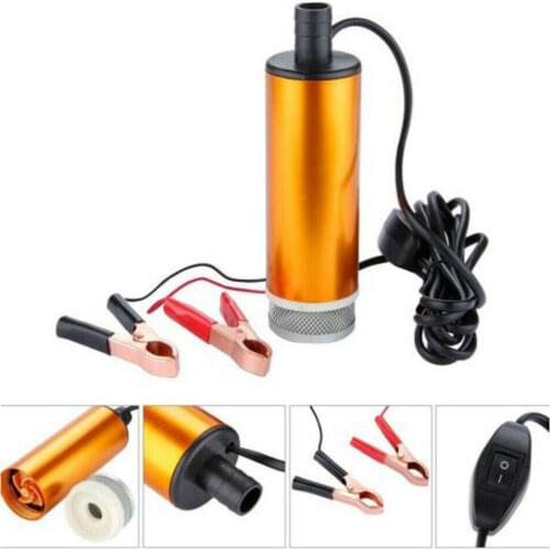 Portable 38mm 12V Electric Submersible Pumping Diesel Oil Water Pump Mini Multifunctional Electric Water Transfer Pump 12L/min