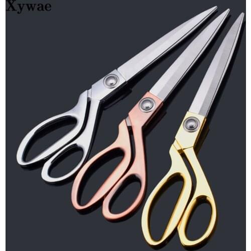 Professional Gold Stainless Steel Scissors Shears Tools Tailors Scissors Embroidery and Sewing Clothes Fabric Shears Vintage