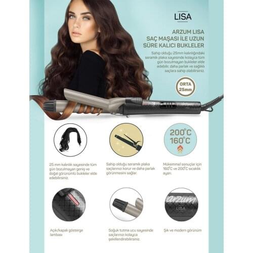Arzum Professıonel Curling Iron Prominent Curls 25mm Curling Curler Fast Shipping