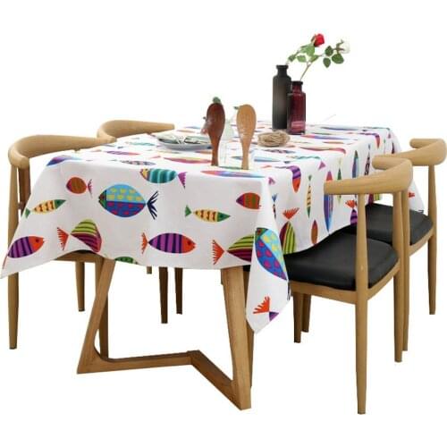 Modern Fish Table Cloth Cover Background Cloth Decor Dining Table Hotel Home Party Tablecloths Restaurant Banquet Toalha De Mesa