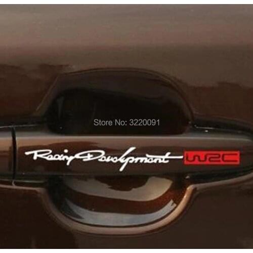 Car Stickers Personality Reflective Stickers Door Handle Wrist FOR lada vesta lada hyundai solaris lada granta vw polo mazda 3