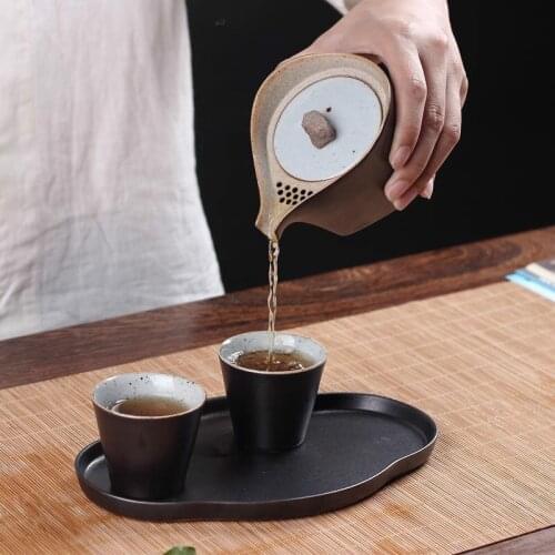 JapaneseStyle Stoneware Tea Set Pot Ceramic Kung Fu Tea Set TeaPot Teapot Set TeaCup with Filter Porcelain Teapot Ceramic TeaPot