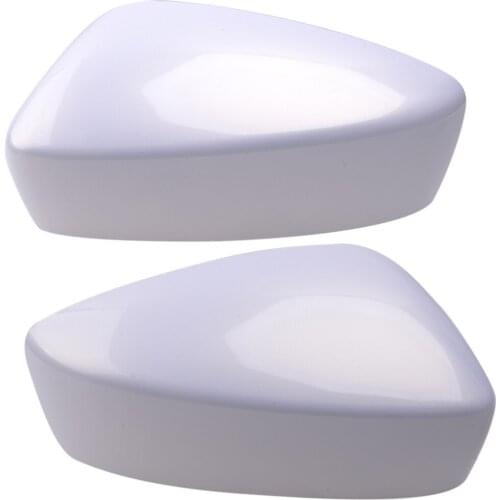 1 Pair ABS Car Pearl White Front Side Mirror Cover Cap Fit for Mazda 3 Sport 2017 2018 2019