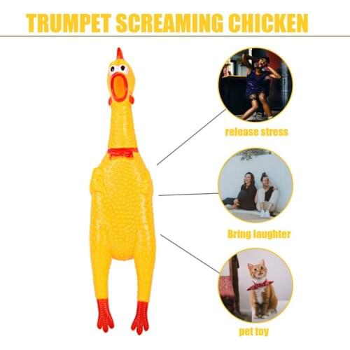 1PC S/M Funny Pet Toy Sets Squawking Rooster Screaming Rubber Chicken Pet Dog Toys Attractive Dog Cat Puppy Sound Molar Chew Toy
