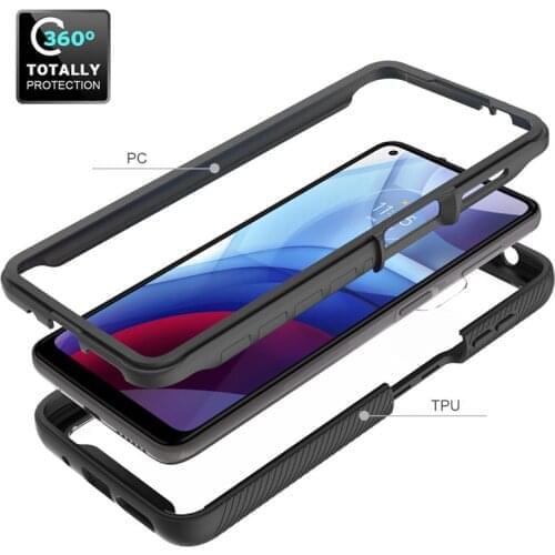 10pcs/lot 360 Full Body Slim Armor Phone Case For Moto E6S E G Power Play One 5G Ace Stylus 2020 2021 With Front Frame