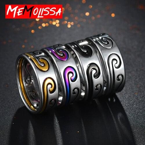 4 Colors Monkey King Magic Double Open Rings Set Personality Lovers Stainless Steel Jewelry