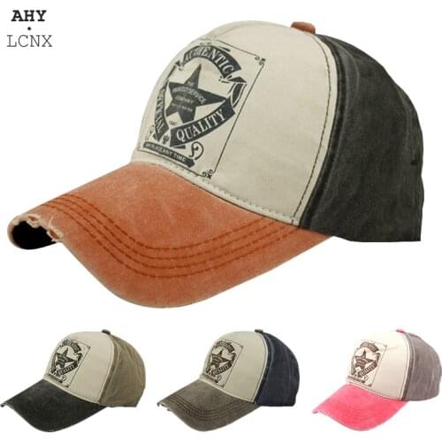 Men Baseball Cap For Women Embroidery Letter Star Hip Hop Snapback Caps Visors Hat Washed fabric Summer Outdoor Golf Sport Hats