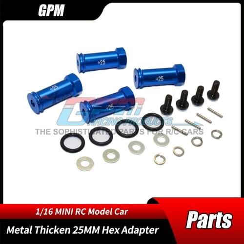 GPM 1/16 MINI E-REVO SUMMIT SLASH RALLY Monster Truck Metal Aluminum Alloy Thicken 25MM Hex Adapter RC Car Parts