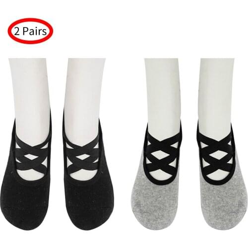 Cotton Yoga Socks for Women Anti-Slippery Bandage Breathable Silicone Anti-Slip Quick-Dry Ballet Dance Socks Casual Sports Socks
