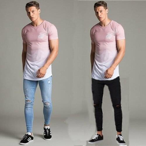 Mens Sweatpants Sexy Hole 2021 Men Jeans Casual Summer Autumn Male Ripped Skinny Trousers Slim Outwears Pants Men Jeans Pants