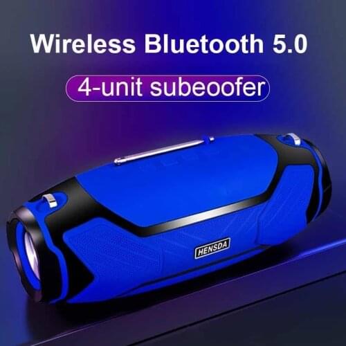 High Power 40W Bluetooth Speakers Portable Outdoor Column Waterproof Stereo Subwoofer For PC Computer Boombox Music Center Radio