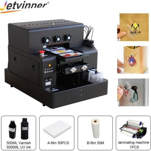Jetvinner A4 UV DTF Printer for Phone case Wood Mug Cups Bottle Glass Metal UV Transfer Sticker A4UV Printing Trasnsfer Machine