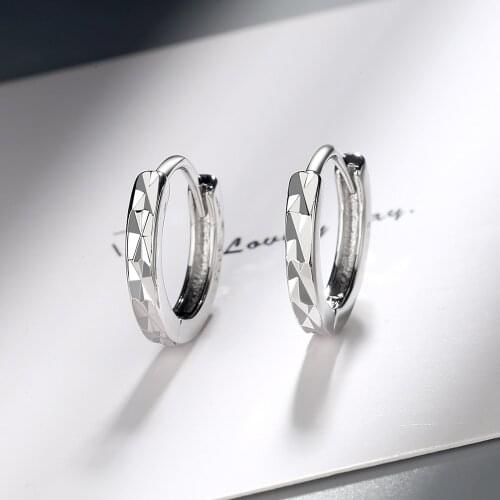 Simple glossy round short earrings trend earrings S925 sterling silver earrings 925 sterling silver accessories