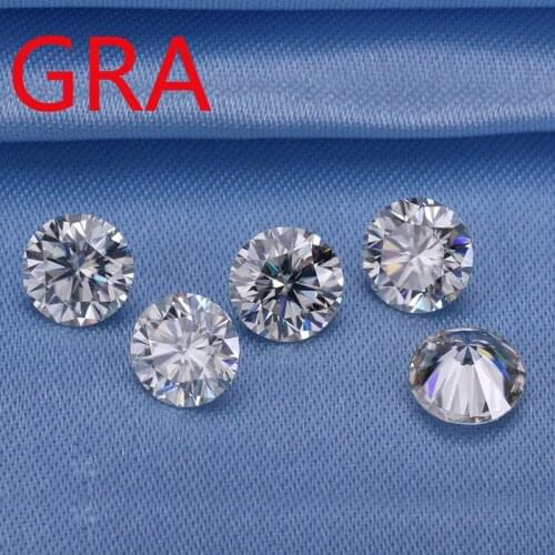 Real 100% Loose Moissanite Stone 0.8ct 6.0mm VVS1 D Color Round Cut For Jewelry With GRA Certificate