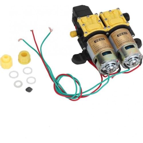 12V Double High Pressure Agricultural Sprayer Water Pump Waterproof Submersible Aquarium Motor Water Pumps Nozzle Sprinkler