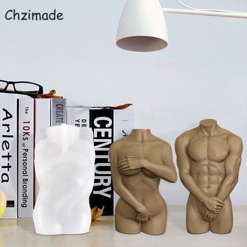 Chzimade 3D Body Silicone Candle Mould Aromatherapy Plaster Handmade Art Fragrance Soap Wax Candle Making Mold Home Decoration