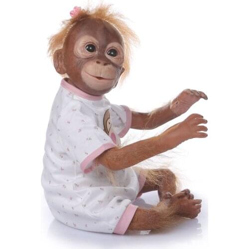 Silicone reborn baby monkey