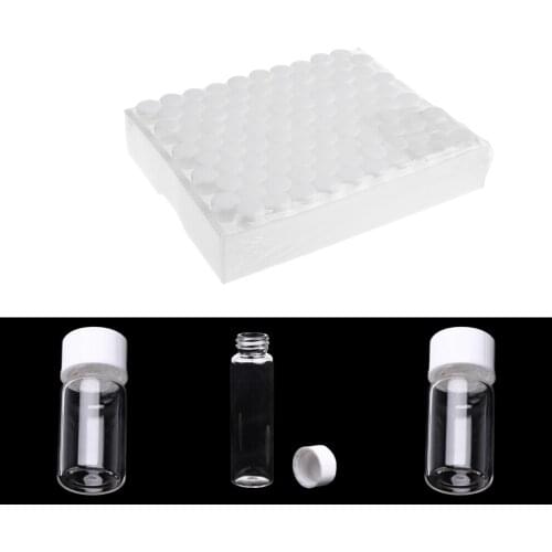 Glass Sampling Bottle 3ml 5ml 10ml Clear Essential Oil Reagent Bottle 100pcs