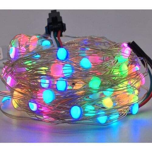 DC5V USB SK6812 LED Decorative Light String For Bedroom WS2812B RGB LED Lights Bluetooth Full Color Addressable Individually