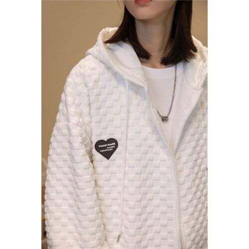 Oversized Zip Up Hoodie Sweatshirt Women Casual Loose Solid Long Sleeve Pockets Zipper Hoody Outwear Jacket Coat Outwear