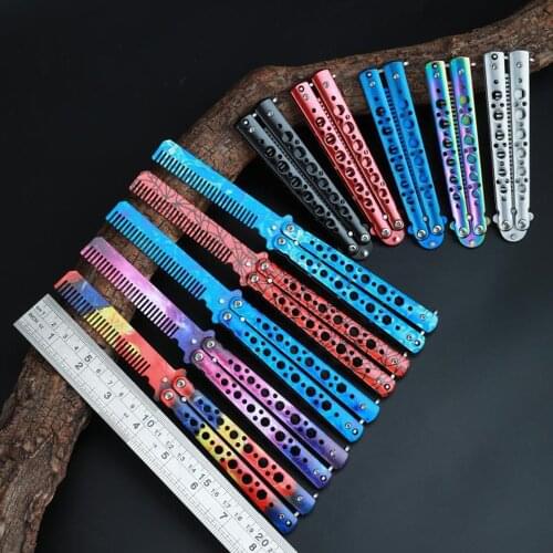 Butterfly Training Knife Tool Pliers Comb Spoon and fork style Foldable Blunt Not Edged Butterfly Knife Game Training Tool