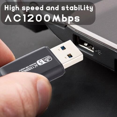 USB 3.0 Wifi Adapter 2.4G 5G WiFi Network AC1200Mbps USB Ethernet Network Card Dual Band wireless Wifi Dongle Receiver