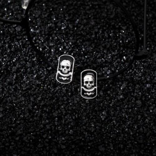 Vintage Punk Style Skull Earrings Cross Shield Human Skeleton Earrings for Motorcycle Party Men Womens Earrings Biker Jewelry