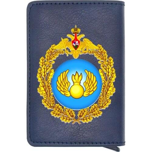 Military Russian Airborne Army ВДВ Rfid Card Holder Wallets Classic Men Women Leather Small Money Bag Male Purses