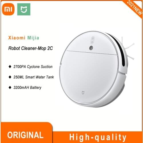 XIAOMI MIJIA Robot Vacuum Cleaner 2C for Home 2700PA Cyclone Suction Antibacterial Mop app Smart Planned Path Sweeping Cleaner
