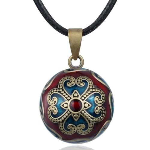 Eudora Harmony Pregnancy ball Necklace Pregnancy bola ball pendant france iris Flower Luxury Jewelry for pregnant woman B339-1