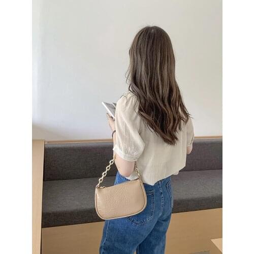 Womens Shoulder Mini Bags Thick Chain Vintage Messenger Bag Satchel Leather Crossbody Bag Handbag Tote Clutch Shoulder