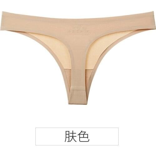 Women Sexy Solid Color Exquisite Soft Low-rise Briefs Sweet Modern High Stretch Thong Panties