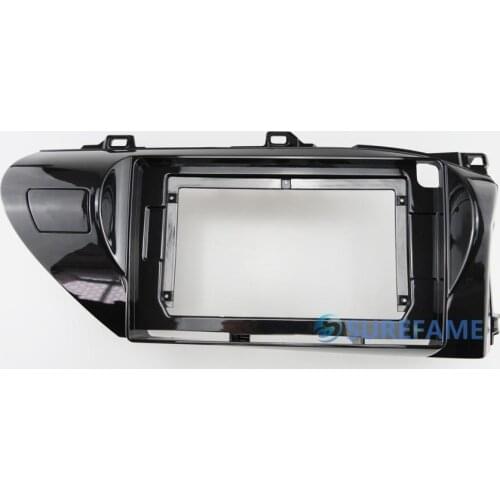 10.1 inch Car Fascia Radio Panel for 2015 TOYOTA REVO, HILUX (Right Wheel) Dash Kit Install Facia Console Bezel Adapter Plate