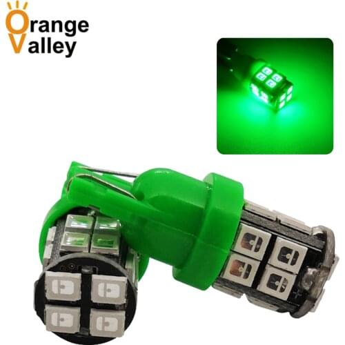 2PCS W5W T10 Car LED Bulb 20SMD 2835 168 194 Side Marker Lights Map Turn Signal Lamp White Amber Green Red DC 12V