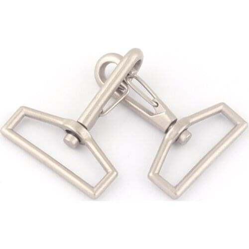1 1/2inch 38mm Silver Swivel Clasp Claw Snap Hooks Metal Purse Dog Collar Lanyard Swivel Clasp Connector Lobster Handbag 2Pcs