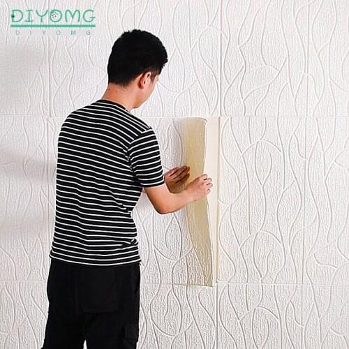 3D Wallpaper Stripe Roof Ceiling Decoration Wallpaper Bedroom PVC Self-Adhesive Wall Stickers Contact Paper Wallcovering Panel