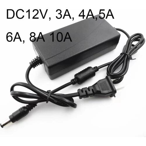 DC 12V LED Adapter 100V-240V Lights Transformer 3A 4A 5A 6A 8A 10A Power Supply LED Driver For LED Strips Lighting