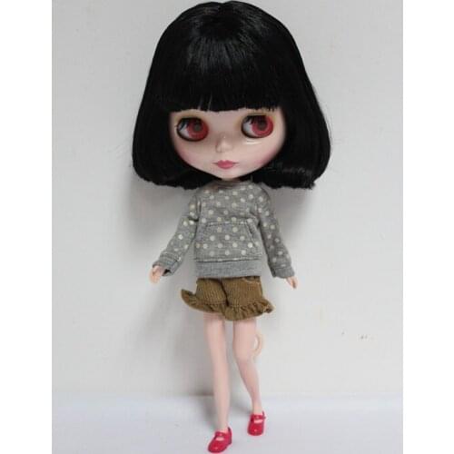 Free Shipping big discount RBL-46DIY Nude Blyth doll birthday gift for girl 4 colour big eyes dolls with beautiful Hair cute toy