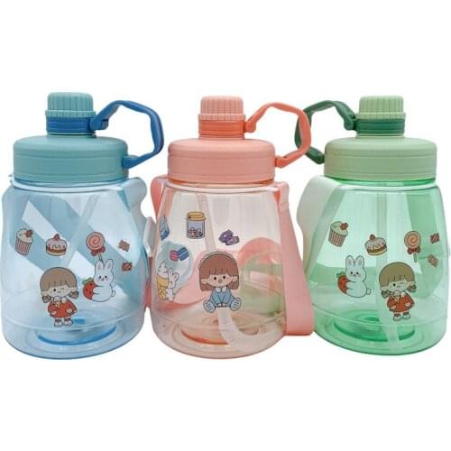 Baby Kids Water Bottles Drinking Infant Children School Water Bottles For Kids Cute Plastic Bottles With Straw