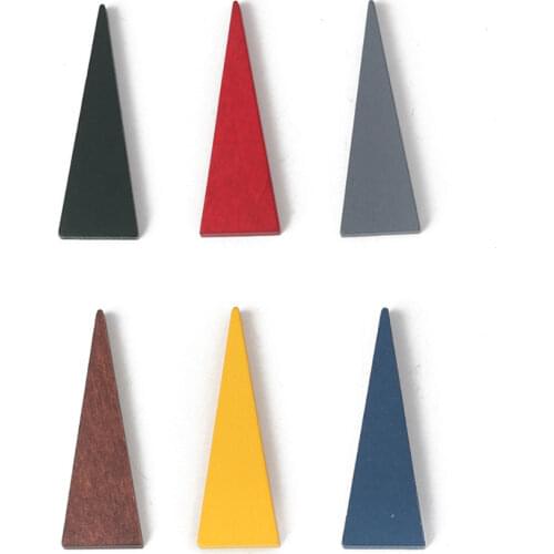 Doreen Box New Fashion Wood Spacer Beads Geometric Triangle Beads Jewelry 41mm(1 5/8") x 14mm( 4/8"), Hole: Approx 1.2mm, 30 PCs