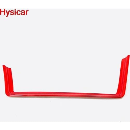 Hsyicar For Toyota RAV4 RAV 4 LHD 2014-2017 Glove Box Light Strip Copilot Storage Sequn Stickers Case Cover Trim ABS Chrome Red
