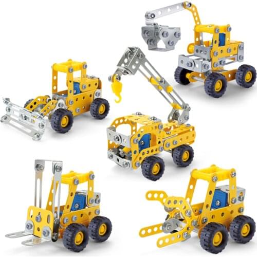 180 Piece Building Blocks Set Toy Montessori DIY Blocks Screw Nut Assembly Engineering Vehicle Model Toy For Boys Gift Dropship