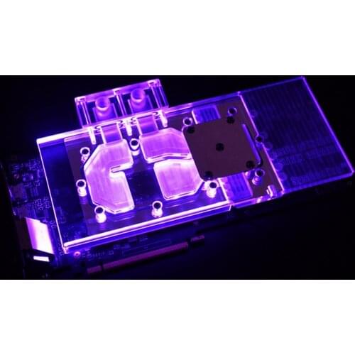 Syscooling Copper heatsink Transparent specially made for PC A-S-US 1060 1070 1080 Full Coverage Block