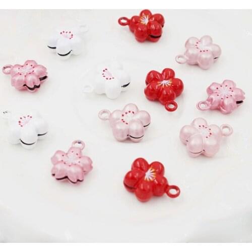 Mini Flower Metal Bell Charms Pet Pendant Bracelet Accessories Holiday Party Decor