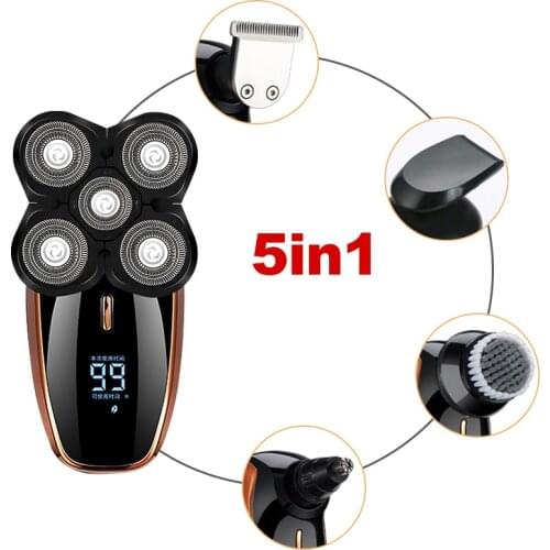 Multifunction 5 in 1 Electric Razor Rechargeable Washing Five-Blade Head Shaving Machine For Men Shaver Beard Trimmer Barber