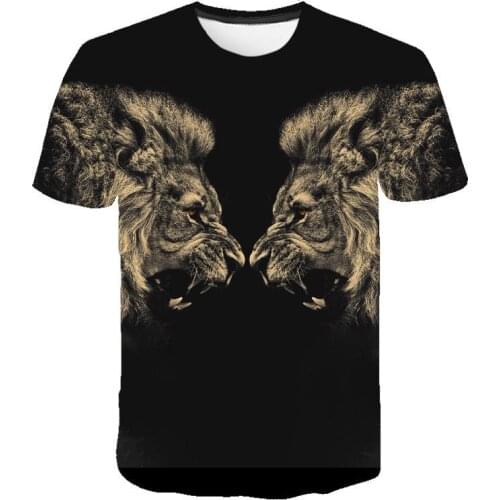 The Lion King 3D Print Men T-shirt 2021 Summer New O Neck Short Sleeve Tees Tops 3D Style Male Clothes Fashion Casual T-shirts